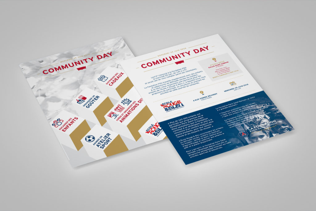 flyer, leaflet, charte graphique levis community day